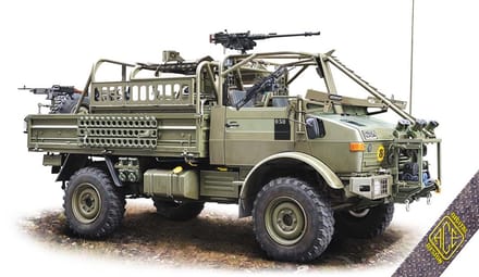 ACE Modelbouwpakket Militaire voertuigen - 72458 4x4 Unimog for long-range Patrol Missions JACAM Plastic - 1:72 - Modelbouw