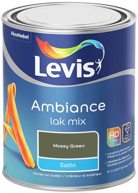 Levis - Ambiance Lak Satin Mix - Mossy Green - Mengverf - 1 L