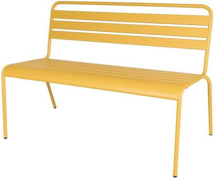 MaximaVida metalen tuinbank Max 120 cm okergeel