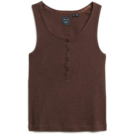 Superdry - Athletic Essentials hemdtopje met knopen - Dames - Vesten