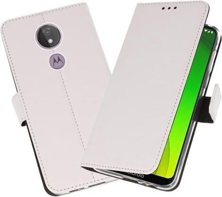 Bestcases Pasjeshouder Telefoonhoesje Motorola Moto G7 Power - Wit
