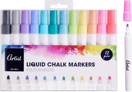 Vloeibare Krijtmarkers - 12st.