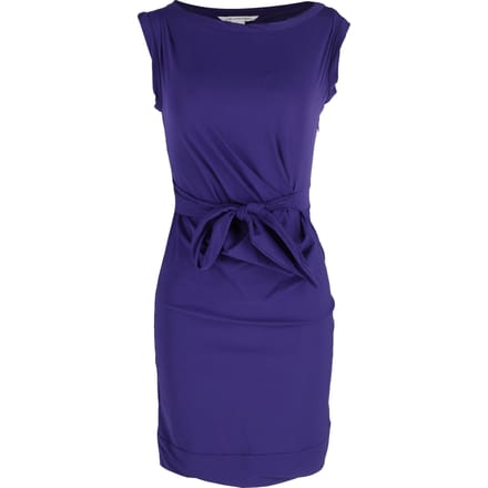 Diane Von Furstenberg Della mini-jurk met striktaille in paars nylon