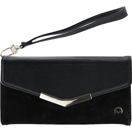 Mobilize iPhone 12 (Pro) Velvet Clutch Zwart