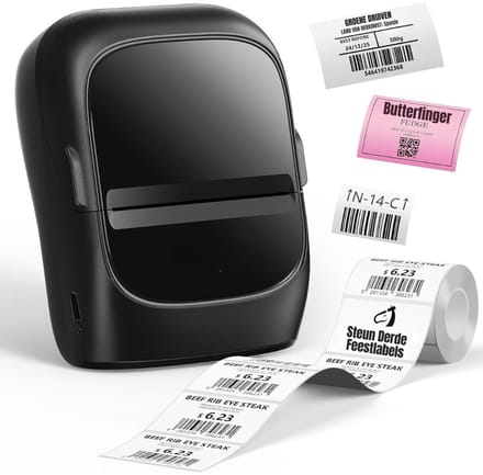 SCH® Labelmaker - Labelprinter - Label Maker - Zwart - 14cm x 9cm x 8cm