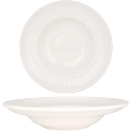 Bonna Pastabord - Iris White - Porselein - 27 cm (450cc) - set van 2