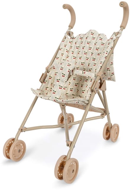 Konges Sløjd Poppenwagen/Doll Stroller/Buggy - Cherry Motif