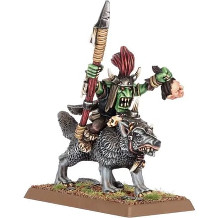Figurine Games Workshop Warhammer ToW - Orc & Gobelin : Chefs Gobelins sur Loup