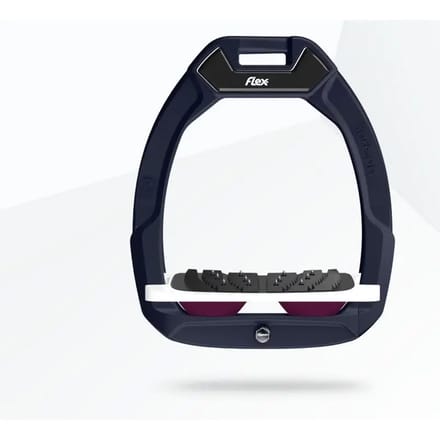 Veiligheidspegers Paardrijden Gehoekt Ultra Grip Bruin/Wit/Paars Flex-On Safe-On
