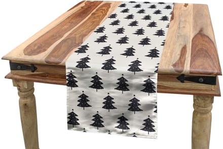 ABAKUHAUS tafelloper – dennenboomsilhouet – 40x180 cm