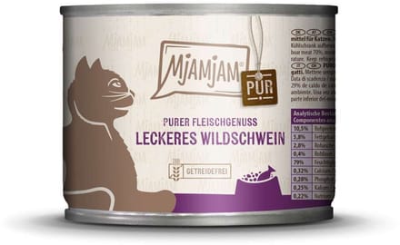 MjAMjAM Cat - Purer Fleischgenuss Dose 6x200g | Wildschwein