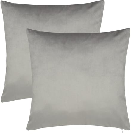 Barbons kussenhoes 45x45 - set van 2 kussenhoesjes - kussensloop - lichtgrijs