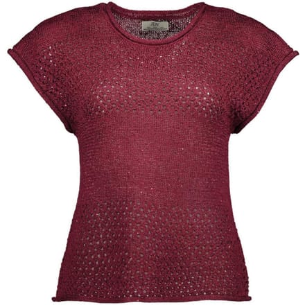 Jacqueline de Yong Jdymia ss o-neck sequin pullover knt bordeaux