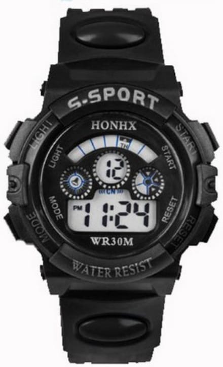 Hidzo S-Sport Horloge - Zwart
