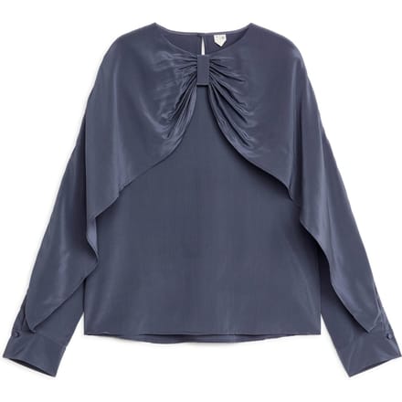ARKET Herta Cape Top Blue Taglia: 34 | Maglie a manica lunga Outlet | Donna | Blu
