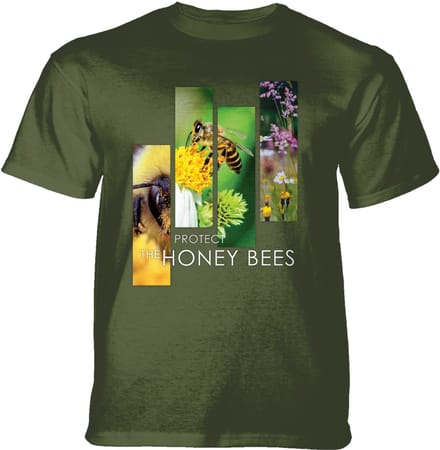 T-shirt Protect Bee Split Portrait Green M