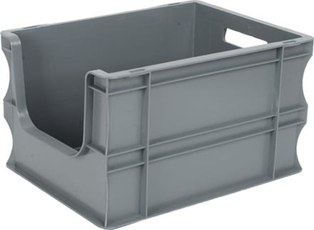 Kunststof stapelbak - - Rood - 300 mm x 400 mm x 235 mm- - Polymethylmethacrylaat (PMMA) - -
