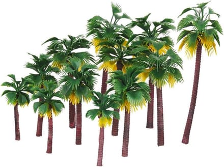 Model Trein Bomen - Landschap Decoratie - Diorama Bouw - Set van 12 - Groen