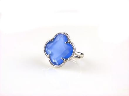 model Fiori ring in zilver jeansblauw