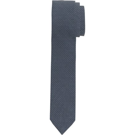 OLYMP extra smalle stropdas - blauw dessin