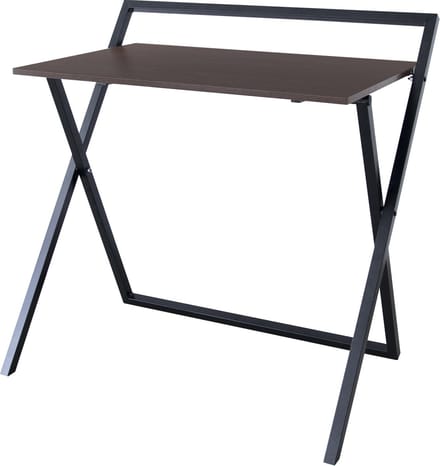 Teamson Home Thuiskantoor Vouwen Bureau - Donkerbruin/Zwart - Metaal Poten - 85,1cm Breed