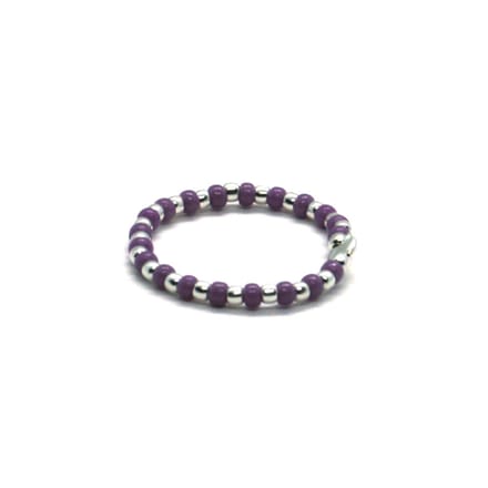 Heaven Eleven - dames - ring - 925 zilver - fijn - paars - 1.5mm - one size fits all
