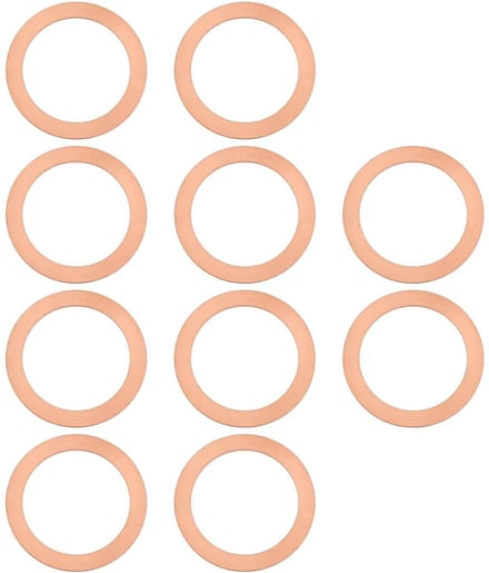Dailygoods- Afdichtring 10 Stuks - Dichtingsring - Afdichtingskit - Afdichtingsring - Waterdicht - Koper 32x22x1mm - Dichting