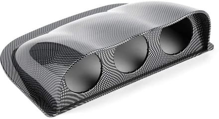 Dashboard Gauge Pod - Meterhouder - Automonitoring - 3 Meter Ontwerp - 52 mm - Zwart