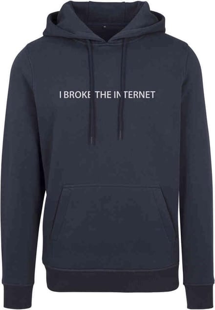 Mister Tee - I broke Hoodie/trui - S - Blauw