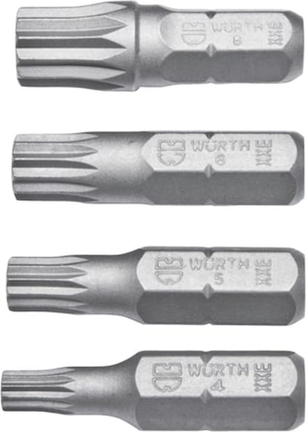 Wurth - Assortiment XZN-veeltandbits, 4-delig - Assortiment XZN-veeltandbits, 4-delig x 1 st -