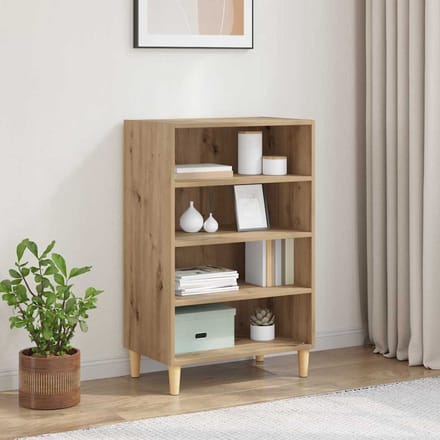 vidaXL - Dressoir - Artisan - Eiken - 57 - x - 35 - x - 89,5 - cm - Bewerkt - hout
