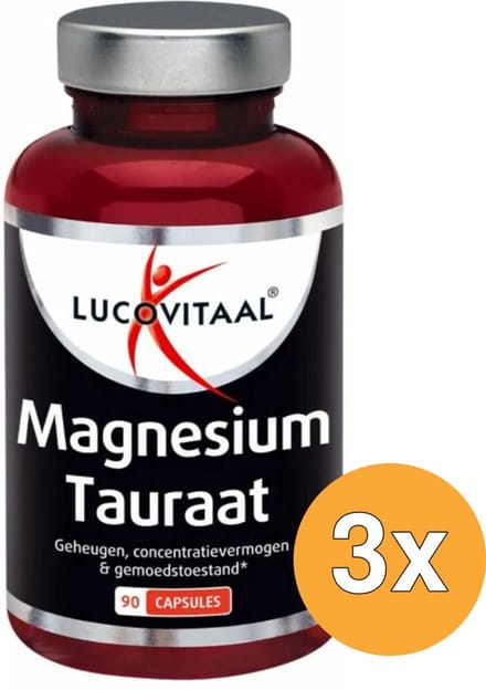 3x Lucovitaal Magnesium Tauraat (90 capsules)