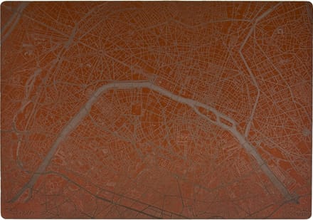 Place Maps Placemat Stadskaart Brugge - Kunstleer - Zwart - 1 Stuk