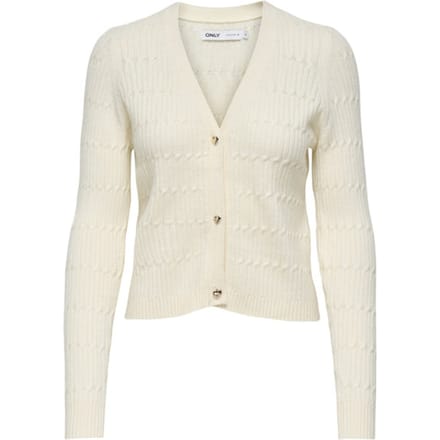Only onlkatia ls cable v-neck cardi knt 15310902 whitecap gray