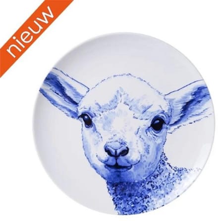 Heinen Delfts Blauw - Wandbord Lammetje - Delfts blauw - Keramiek - 26 cm