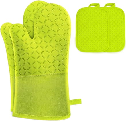 Ovenhandschoenen, set van 4 (groen)