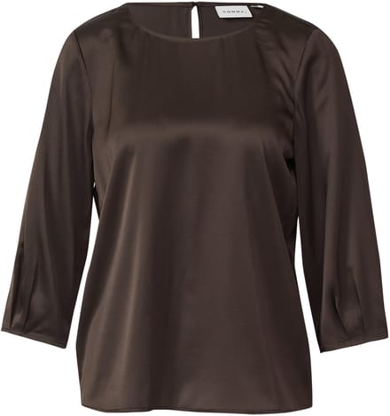 Satijnen Blouse met 3/4 Mouwen en Fijne Plooien Dames COMMA