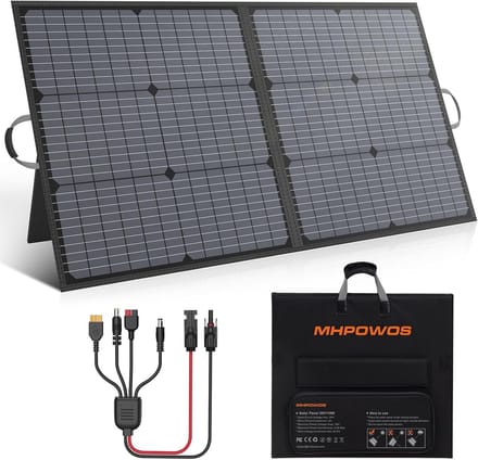 Draagbaar Zonnepaneel 100W - IP67 Waterdicht en Opvouwbaar voor Kamperen