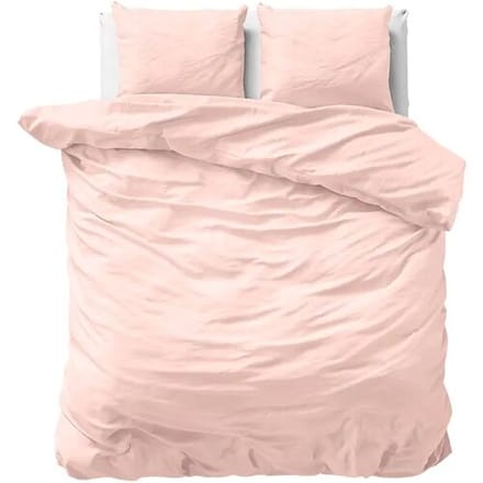 Primaviera Deluxe Uni Satijn Dekbedovertrek - 140x200/220 + 1 kussenslopen 60x70 - Roze - Eenpersoons
