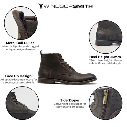 Windsorsmith Zwart Leren Chelsea Enkellaarzen - Sergio