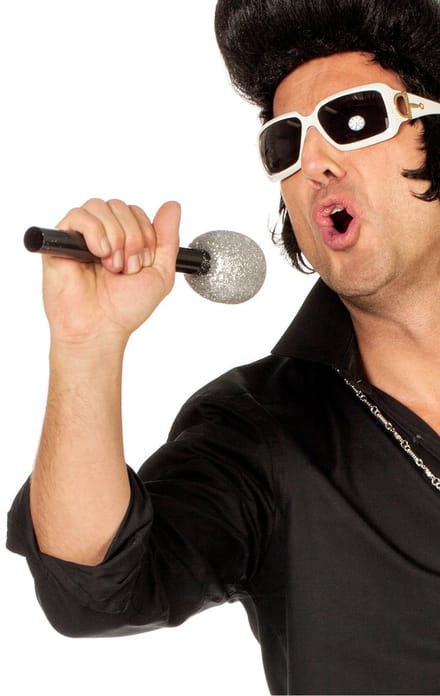 Muziekster glitter microfoon