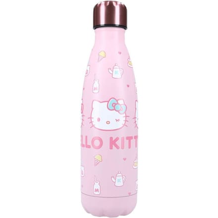 Hello Kitty Thirsty For More - Schoolbeker en Drinkfles - 700ml - Stainless Steel - Roze