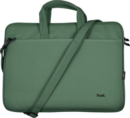 Trust Bologna - Laptoptas 16 inch - Gevoerd Laptopvak - Schouderband - Groen