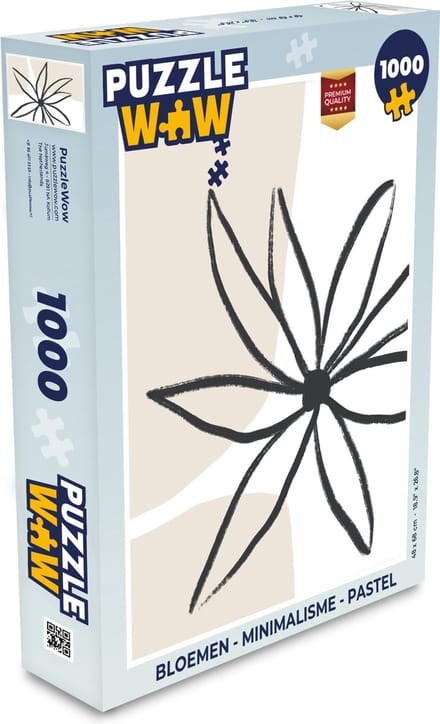 Puzzel Bloemen - Minimalisme - Pastel - Legpuzzel - Puzzel 1000 stukjes volwassenen