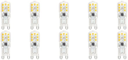 LED Lamp 10 Pack - Velvalux - G9 Fitting - Dimbaar - 3W - Warm Wit 3000K - Transparant | Vervangt 32W