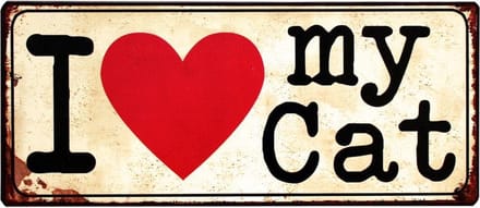 Tekstbord: I love my CAT