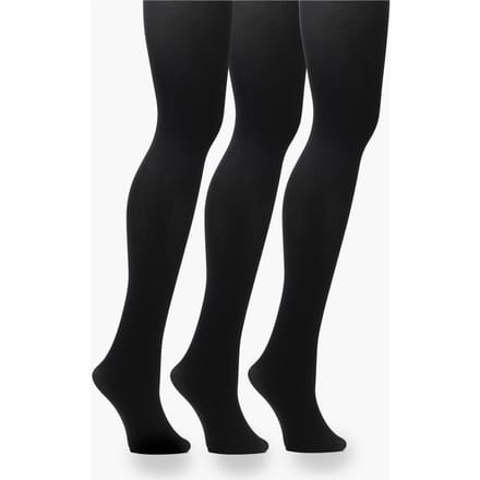 boohoo Dames Plus 60 Denier 3-Pack Panty's | Zwart