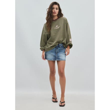 Stradivarius Sweater met strepen  Kaki XS