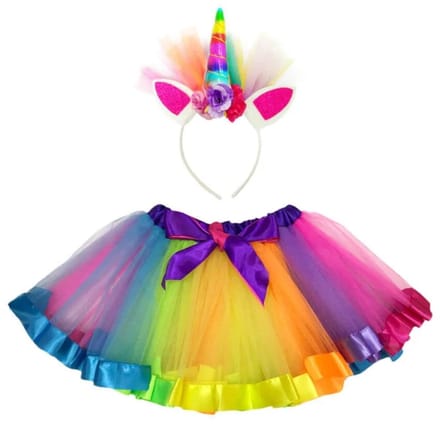 Tutu set - Regenboog eenhoorn kind - lengte 36 cm