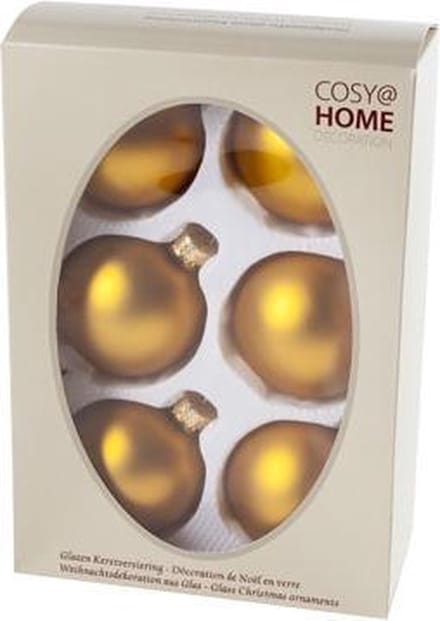 Kerstbal - Goud - 6 stuks